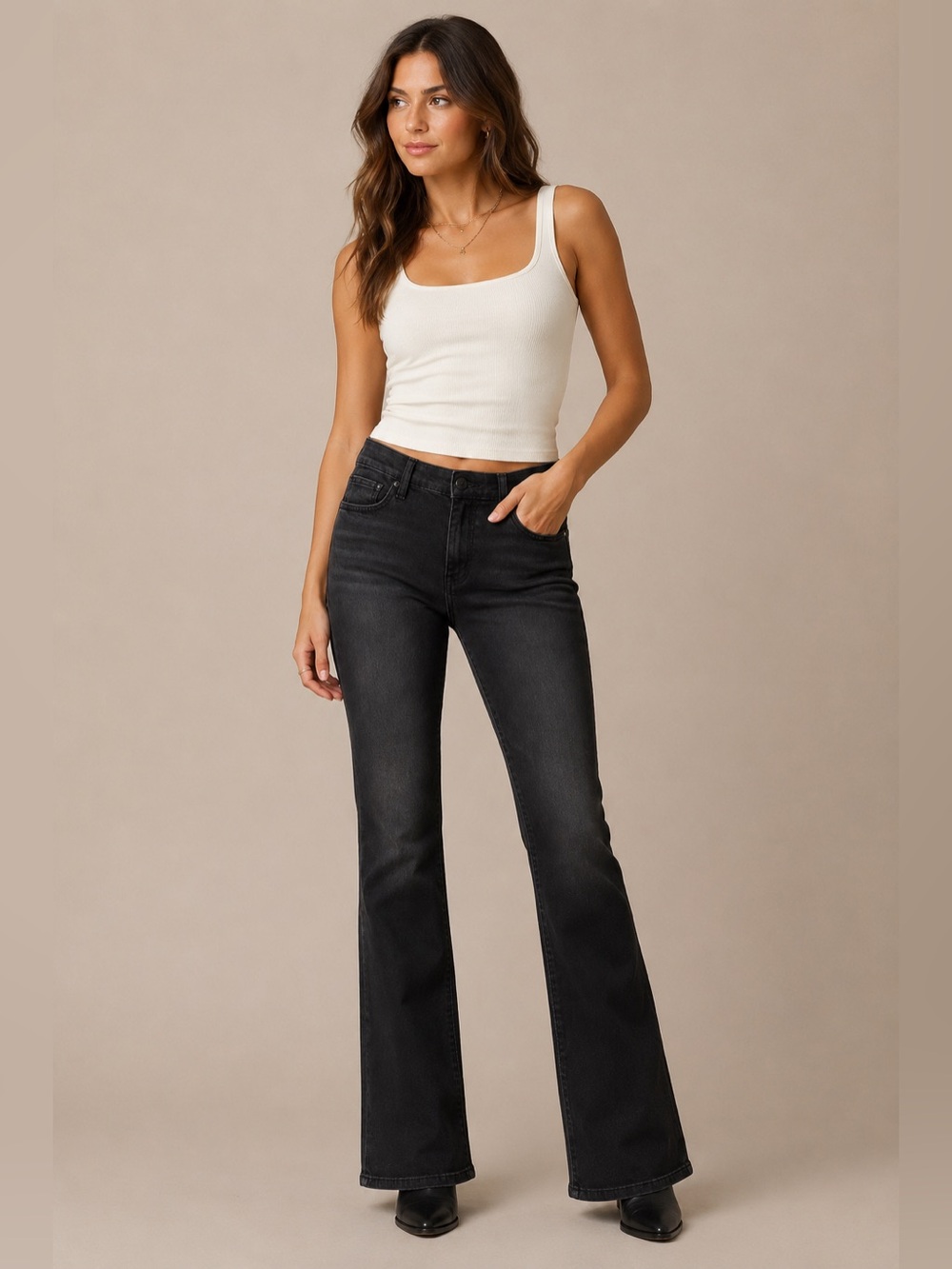 Joe’s Jeans Black Wash Flare Bootcut Jeans Women’s Size 31x34